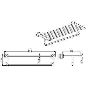 Полка Aquatek Вега AQ4015CR хром купить в интернет-магазине сантехники Sanbest