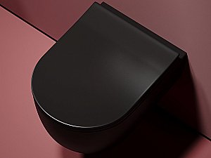 Унитаз подвесной Ceramica Nova Modena CN6063MB безободковый, с крышкой микролифт, черный матовый купить в интернет-магазине Sanbest