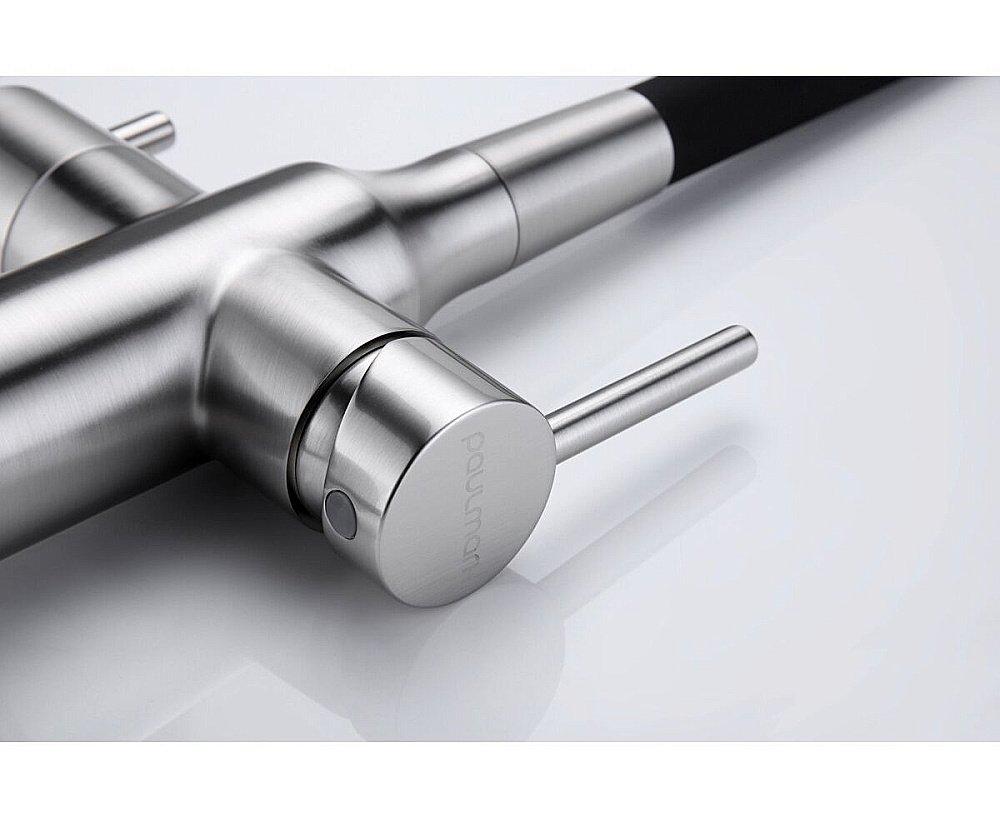 Смеситель для кухни Paulmark Salix Sa213419-BS брашированная сталь купить в интернет-магазине сантехники Sanbest