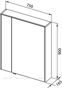 Зеркальный шкаф Aquanet Августа 75 белый в ванную от интернет-магазине сантехники Sanbest