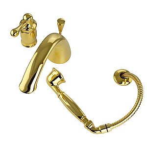 Смеситель на борт ванны на 3 отв. Migliore Maya ML.MAY-8950 золото купить в интернет-магазине сантехники Sanbest