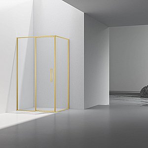 Душевой уголок Vincea Slim VSR-4SLP9012CLG 120х90 стекло прозрачное/профиль золото брашированное купить в интернет-магазине Sanbest