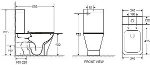 Унитаз напольный WeltWasser ROTBACH 001 MT-BL черный матовый купить в интернет-магазине Sanbest