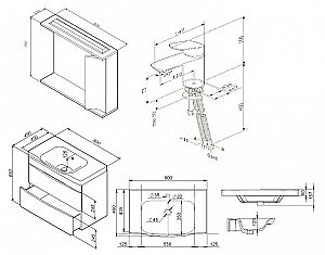 Комплект мебели для ванной AM.PM Like 80 BK80GE белый для ванной в интернет-магазине Sanbest