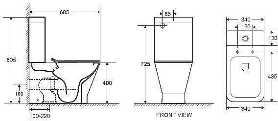 Унитаз напольный WeltWasser ROTBACH 001 MT-BL черный матовый купить в интернет-магазине Sanbest