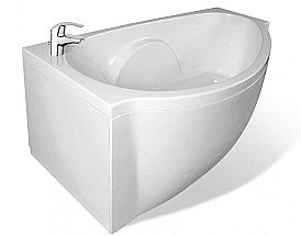 Ванна из литьевого мрамора Эстет GRACIA silk 170x94 белая матовая/левая купить в интернет-магазине сантехники Sanbest