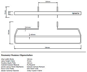 Держатель полотенец на радиатор Bemeta Rawell 101604174 купить в интернет-магазине сантехники Sanbest