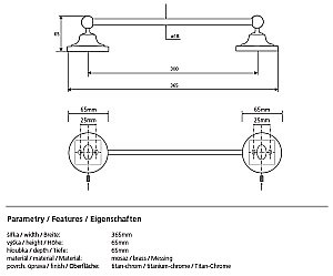 Полотенцедержатель Bemeta Retro 144204018 купить в интернет-магазине сантехники Sanbest