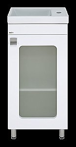 Тумба с раковиной Misty Урал - 40 Э-Ура-01040-021Н белая для ванной в интернет-магазине Sanbest