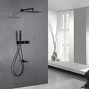 Душевая система ABBER Rund AF8717B черная матовая купить в интернет-магазине сантехники Sanbest