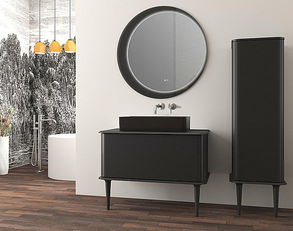 Колонна подвесная Cezares Idra 47 55819 Nero opaco для ванной в интернет-магазине сантехники Sanbest