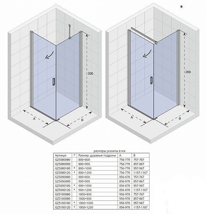 Душевой уголок Riho Novik Z201 80x90 купить в интернет-магазине Sanbest