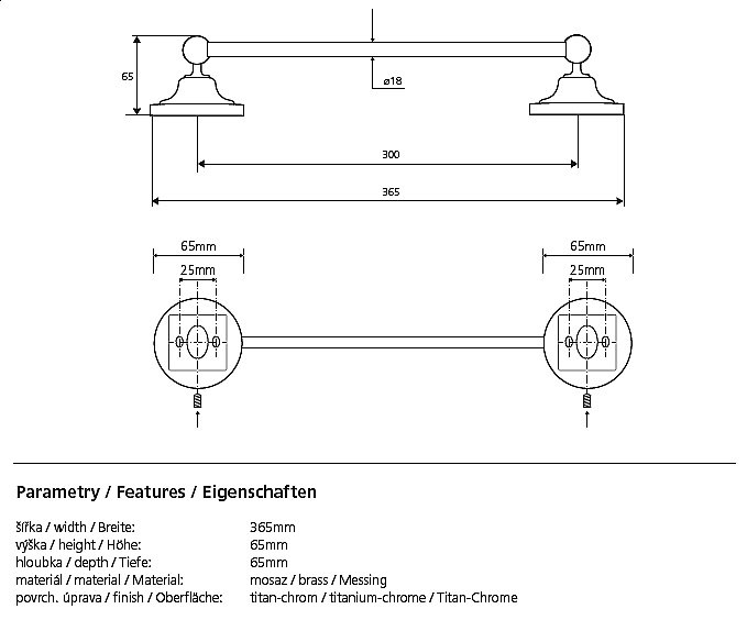 Полотенцедержатель Bemeta Retro 144204018 купить в интернет-магазине сантехники Sanbest