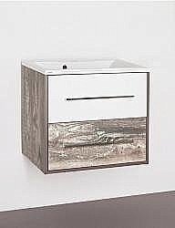 Тумба под раковину Style Line Экзотик 65 белый/темное дерево купить в интернет-магазине сантехники Sanbest