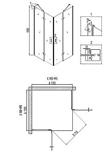 Душевой уголок Niagara Nova NG-6614-08 100x100 купить в интернет-магазине Sanbest