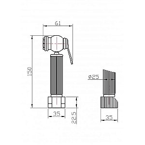 Гигиенический душ Milacio Almeria MC.801.SL серебро купить в интернет-магазине сантехники Sanbest