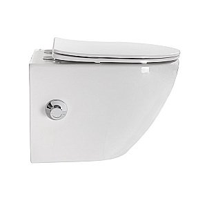 Унитаз подвесной BelBagno Uno BB3105CHR-BS/SC безободковый, с крышкой микролифт купить в интернет-магазине Sanbest