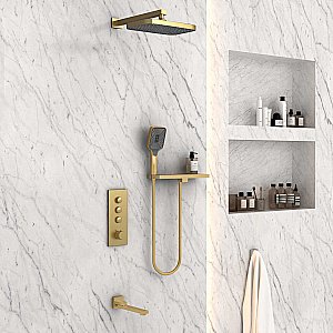 Душевая система Vincea VSFW-431T1RBG брашированное золото купить в интернет-магазине сантехники Sanbest