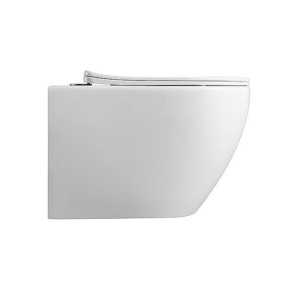 Унитаз подвесной Ceramalux CL2196-1 белый, безободковый, с крышкой микролифт купить в интернет-магазине Sanbest