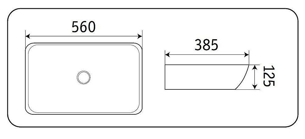 Раковина накладная CeramaLux NC 56 78431 белая глянцевая купить в интернет-магазине Sanbest