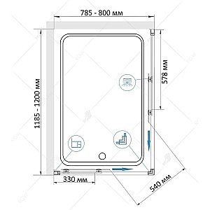 Душевой уголок RGW Classic CL-44 80x120 купить в интернет-магазине Sanbest