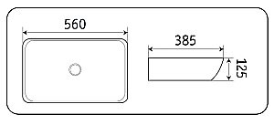 Раковина накладная CeramaLux NC 56 78431 белая глянцевая купить в интернет-магазине Sanbest