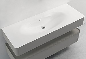 Тумба с раковиной Vincea Caprise 120 VMC-4CA120MLG/VCB-4CA120MWLG светло-серый матовый для ванной в интернет-магазине Sanbest