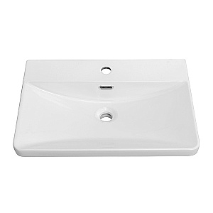 Тумба с раковиной Belbagno DUE 60 ручки в комплекте, Bianco Lucido для ванной в интернет-магазине Sanbest
