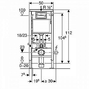 Система инсталляции для унитаза Geberit Duofix UP100 458.103.00.1 купить в интернет-магазине сантехники Sanbest