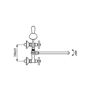 Смеситель для ванны Vidima RETRO BA129AA купить в интернет-магазине сантехники Sanbest