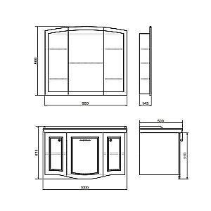 Зеркальный шкаф Comforty Палини 100 купить в интернет-магазине сантехники Sanbest