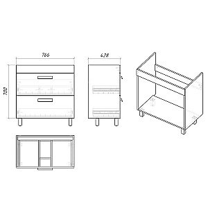 Тумба с раковиной Grossman НЕО 80 краска, белая для ванной в интернет-магазине Sanbest
