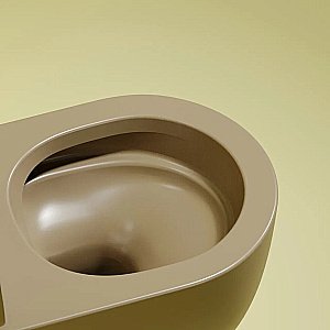 Унитаз подвесной Ceramica Nova Modena CN6063MC безободковый, с крышкой микролифт, капучино матовый купить в интернет-магазине Sanbest