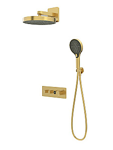 Душевая система Cezares RAIN2 SET-T-BORO брашированное золото купить в интернет-магазине сантехники Sanbest