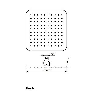 Верхний душ Ideal Standard Idealrain B0024AA купить в интернет-магазине сантехники Sanbest