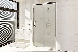 Душевая дверь Royal Bath ACCORD RB HS-T-CH 145x200 стекло прозрачное/профиль хром купить в интернет-магазине Sanbest