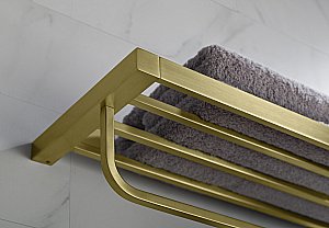Полка для полотенец Timo Selene 17058/17 золото матовое купить в интернет-магазине сантехники Sanbest