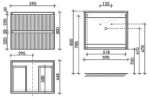 Тумба с раковиной Sancos SNOB T SNT60CE 60 Beige Soft для ванной в интернет-магазине Sanbest