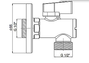 Запорный вентиль GPD FKM01-2 купить в интернет-магазине сантехники Sanbest