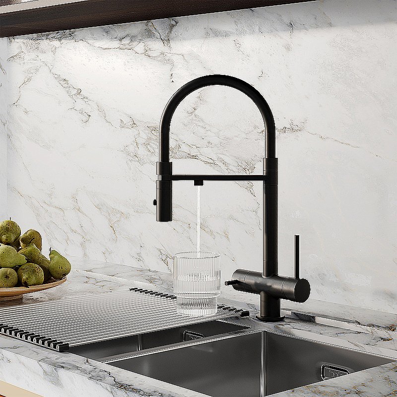 Смеситель для кухни Iddis Ace ACEBLFFi05 черный матовый купить в интернет-магазине сантехники Sanbest