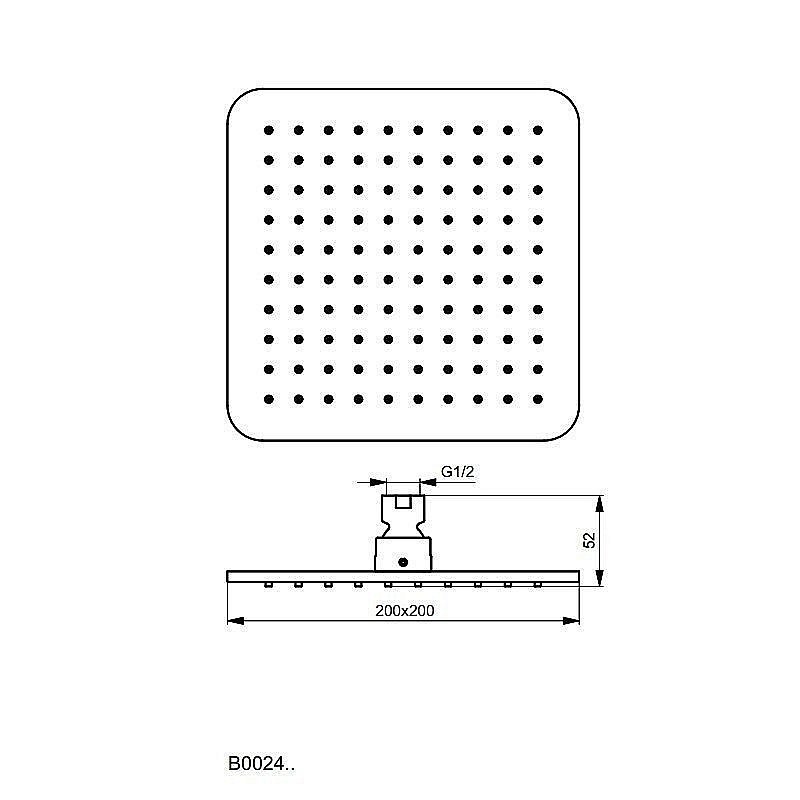 Верхний душ Ideal Standard Idealrain B0024AA купить в интернет-магазине сантехники Sanbest
