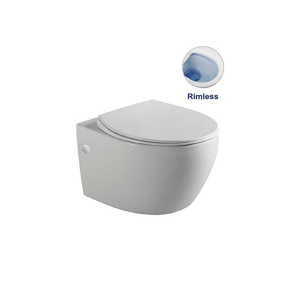 Унитаз подвесной Vincea Intero VT1-21 безободковый, с крышкой микролифт купить в интернет-магазине Sanbest