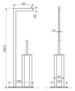 Напольный ершик с бумагодержателем Excellent Riko 1650 BL купить в интернет-магазине сантехники Sanbest