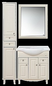 Тумба с раковиной напольная Misty Шармель 80 бежевая эмаль для ванной в интернет-магазине Sanbest