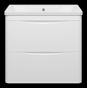 Тумба с раковиной Misty Атлантик - 70 П-Атл-01070-011П2Я белая для ванной в интернет-магазине Sanbest