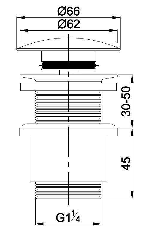 Донный клапан Cezares CZR-SC-Bi купить в интернет-магазине сантехники Sanbest