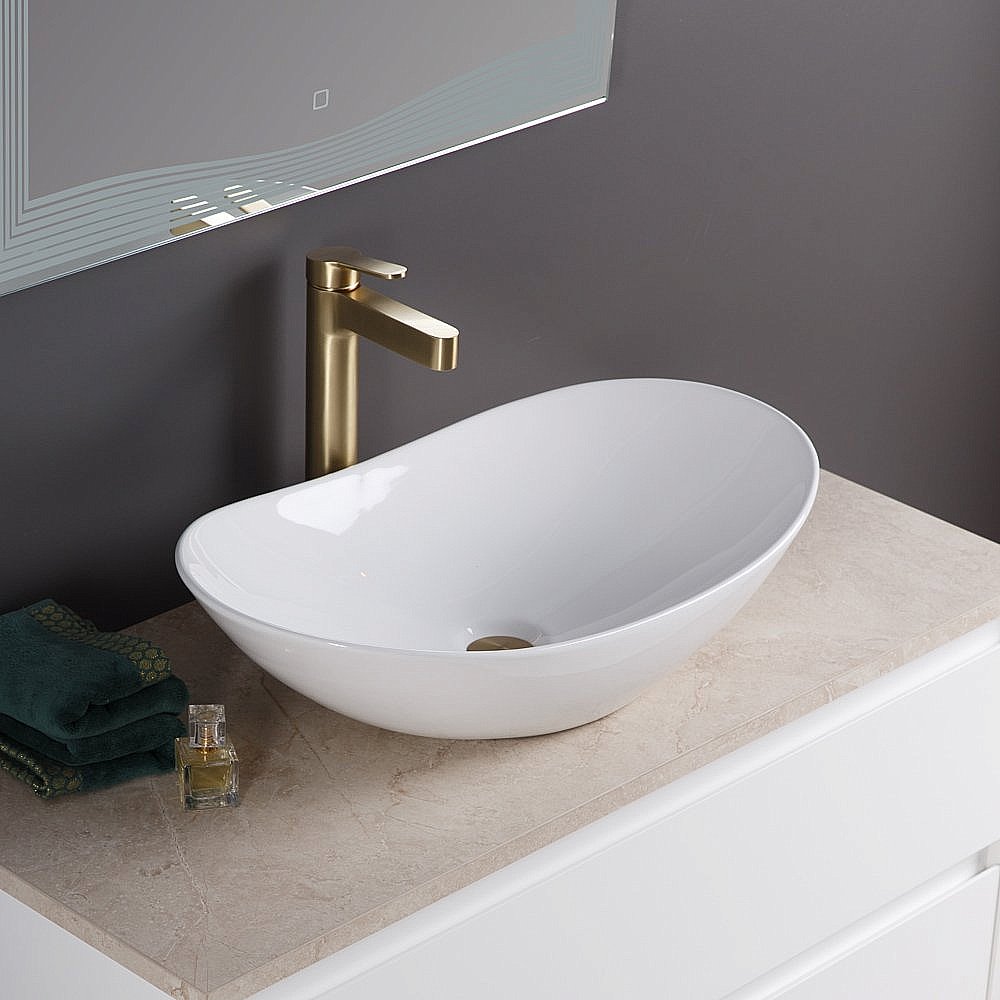 Раковина накладная BelBagno 60,5 BB1404 белая купить в интернет-магазине Sanbest