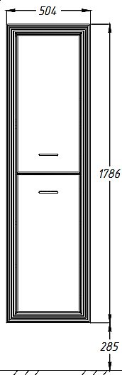 Пенал Опадирис Карат 50 бежевый с золотом для ванной в интернет-магазине сантехники Sanbest