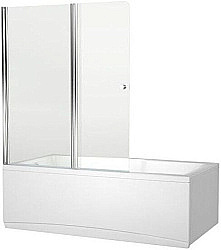 Шторка на ванну Aquanet Alfa 4 120 NF6222-pivot прозрачное стекло/профиль хром купить в интернет-магазине Sanbest