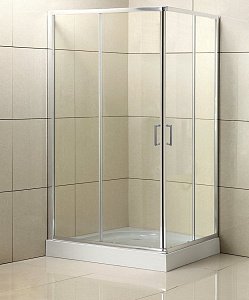 Душевой уголок BelBagno UNO 195-AH-2 100x90 прозрачный/хром купить в интернет-магазине Sanbest